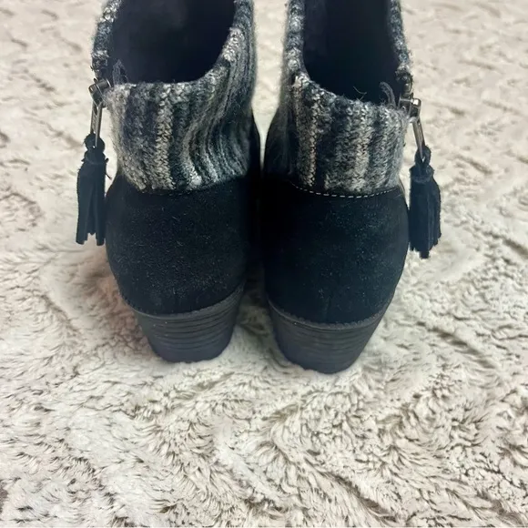 B.O.C. Black Suede Bohemian Boots Size 7.5