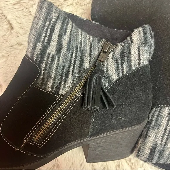 B.O.C. Black Suede Bohemian Boots Size 7.5