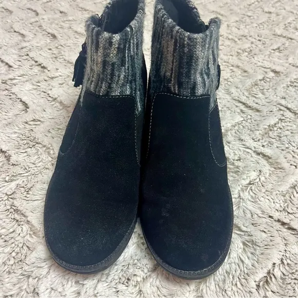B.O.C. Black Suede Bohemian Boots Size 7.5