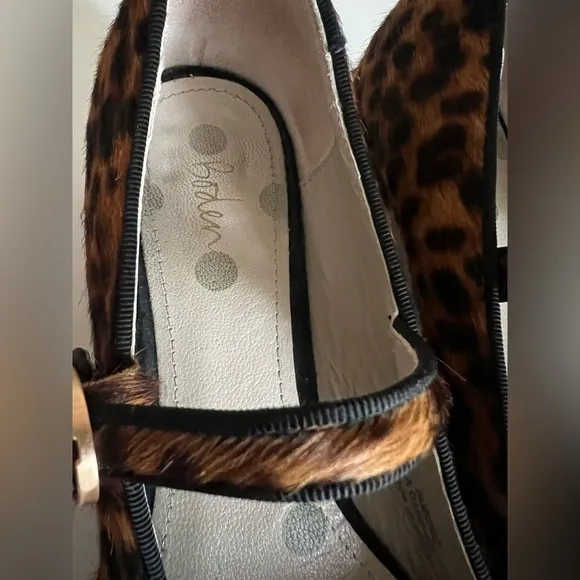 Boden Rosabel Leopard Calf Hair Pointed Toe.  Size 40