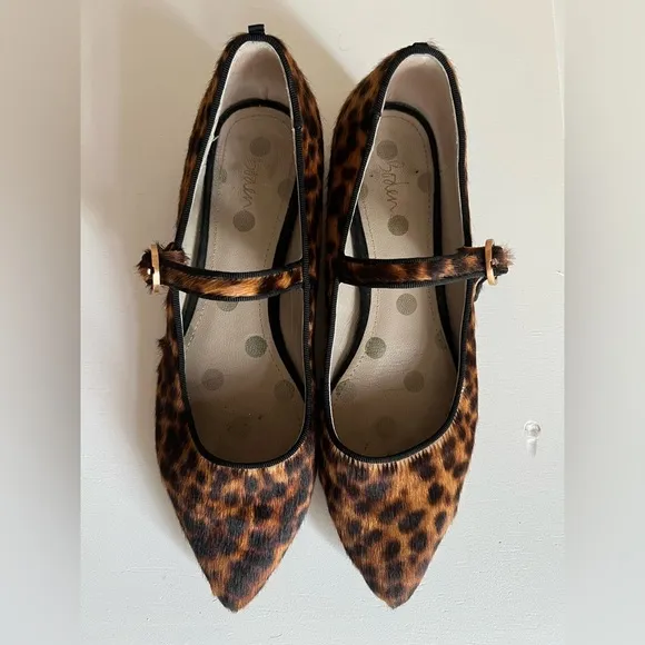 Boden Rosabel Leopard Calf Hair Pointed Toe.  Size 40