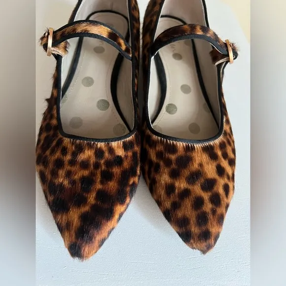 Boden Rosabel Leopard Calf Hair Pointed Toe.  Size 40