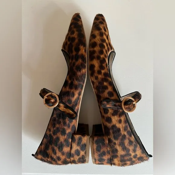Boden Rosabel Leopard Calf Hair Pointed Toe.  Size 40