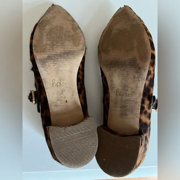 Boden Rosabel Leopard Calf Hair Pointed Toe.  Size 40