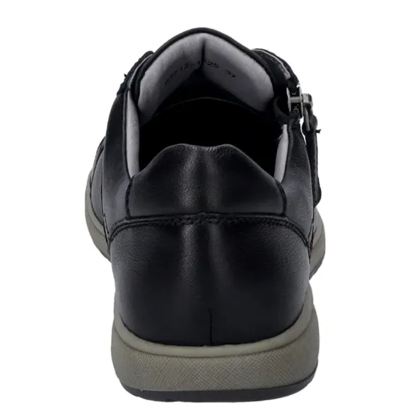 BOGO Josef Seibel Black Leather Classic Dress Sneakers Trainers Work Shoes 8.5