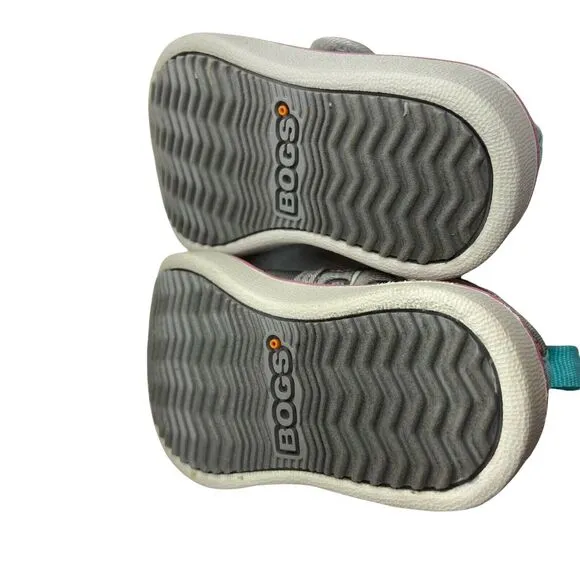 Bogs Shoes Dragonfly Puddles Unisex Kids Kicker Strap 72537K-066 Gray Slip On 4