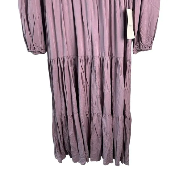 Bohme Solid Boho Style Maxi Dress Lavender Small NWT