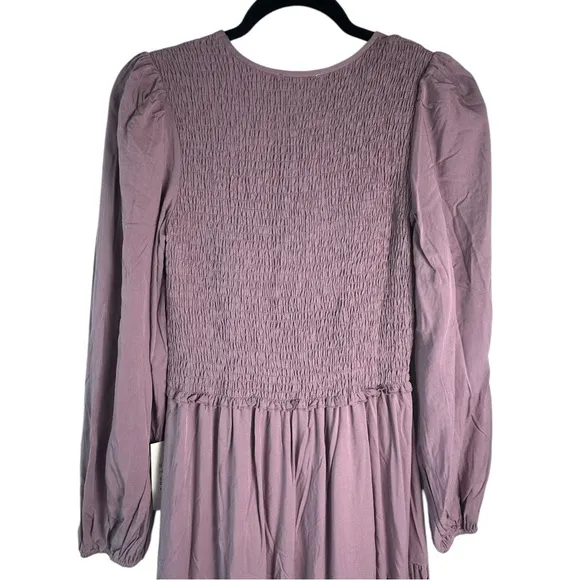 Bohme Solid Boho Style Maxi Dress Lavender Small NWT