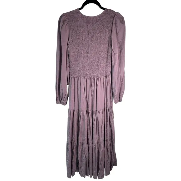 Bohme Solid Boho Style Maxi Dress Lavender Small NWT