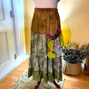 Boho Cottage handmade skirt, women’s size Large
