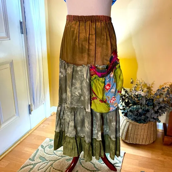 Boho Cottage handmade skirt, women’s size Large