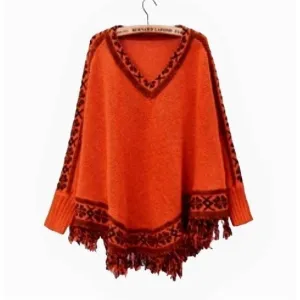 BOHO INDIE SLEEVED PONCHO