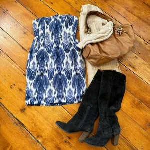 Boho J Crew Collection Strapless Dress‎ Sz 4