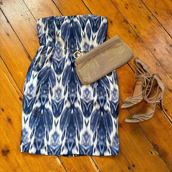 Boho J Crew Collection Strapless Dress‎ Sz 4