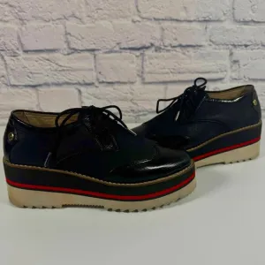 Bon Bonite Black Platform Chunky Oxfords – Size 37 (Approx. US 6.5-7)