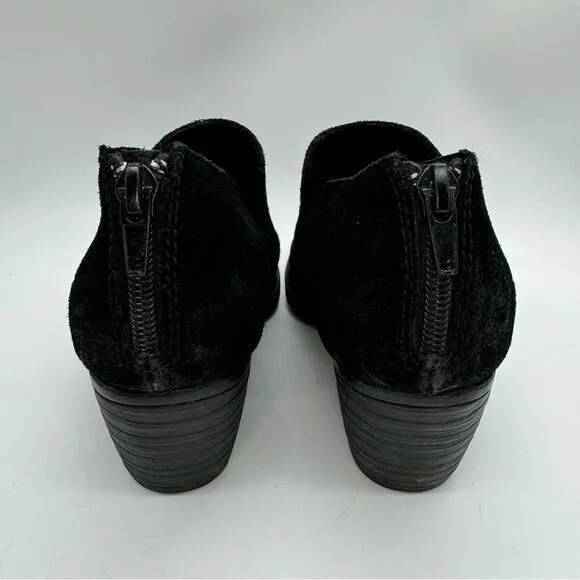 Born Antonia Black Suede D'Orsay Heeled Shooties Size 6