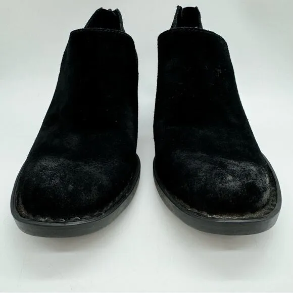 Born Antonia Black Suede D'Orsay Heeled Shooties Size 6