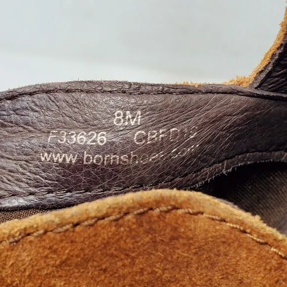 Born Boots Womens 8 Brown Suede Western Bootie Boho Low Ankle Shari Zip Shoes