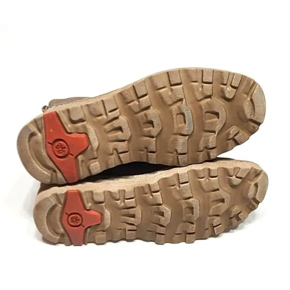 Born Oriana taupe birch fabric combo boots women's size 7.5