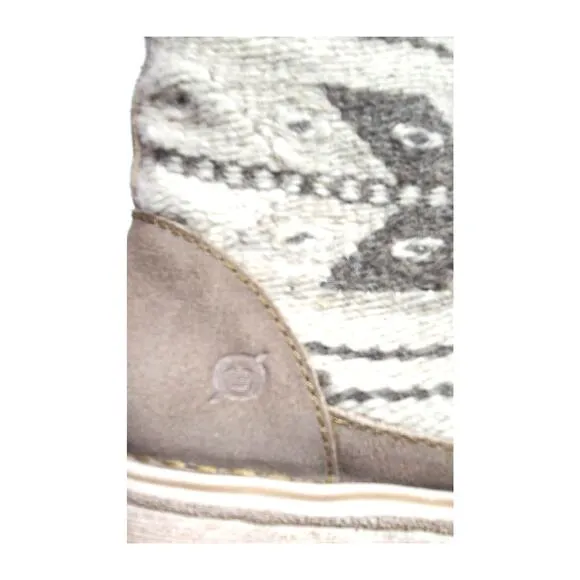 Born Oriana taupe birch fabric combo boots women's size 7.5