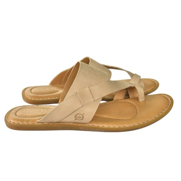 Born Veda Leather Comfort Slide Sandals Women’s Size 9 EC