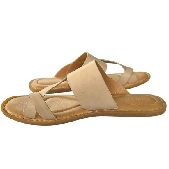 Born Veda Leather Comfort Slide Sandals Women’s Size 9 EC