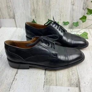 Bostonian Florentine Dress Shoes Men's 9M Black Leather Cap Toe Italy