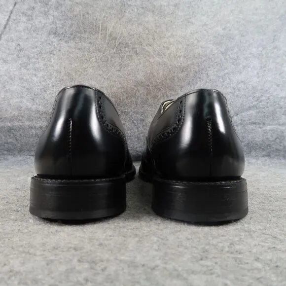Bostonian Shoes Mens 10 Oxford Cap Toe Brogue Impression USA Leather Black Dress
