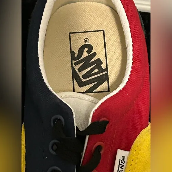 Brand New VANS Era Rally Color Block Red Black Yellow Men 6 Women 7.5 NWT