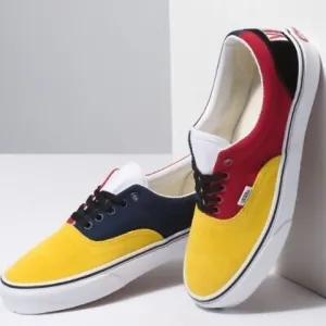Brand New VANS Era Rally Color Block Red Black Yellow Men 6 Women 7.5 NWT