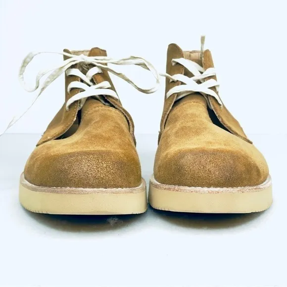 BRAND NEW VIBRAN brown suede casual lace up shoes men's 8.5 brown