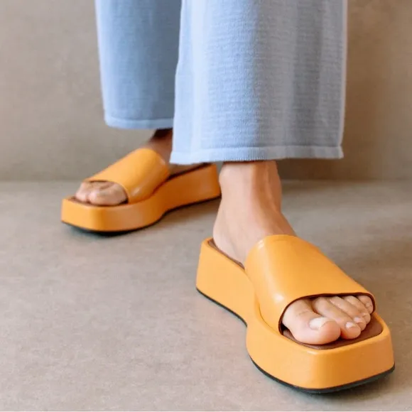 Brand New with box/never been worn. Alohas Janice Spicy Orange Sandals