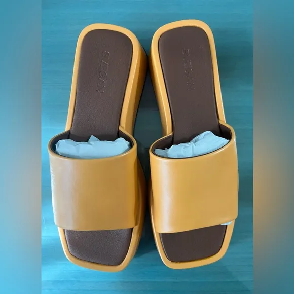Brand New with box/never been worn. Alohas Janice Spicy Orange Sandals