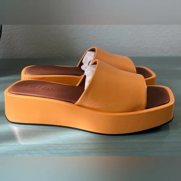 Brand New with box/never been worn. Alohas Janice Spicy Orange Sandals