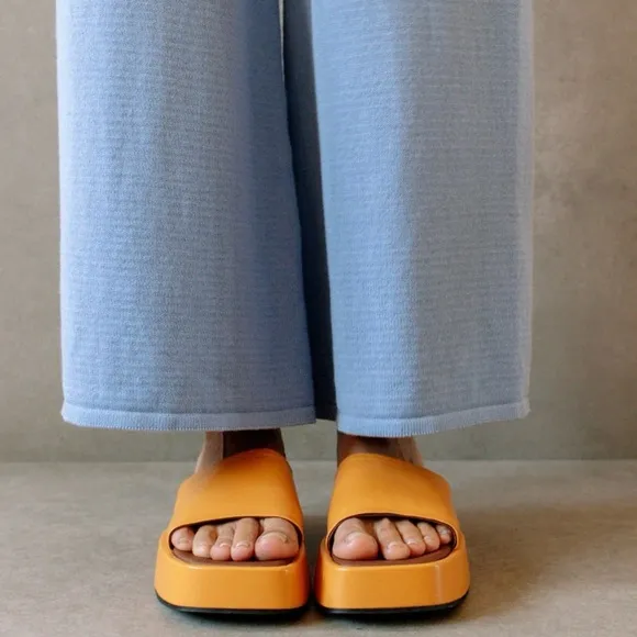Brand New with box/never been worn. Alohas Janice Spicy Orange Sandals