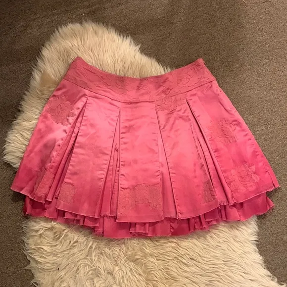 Brenda Knight Godet Lace Mini Skirt Free People