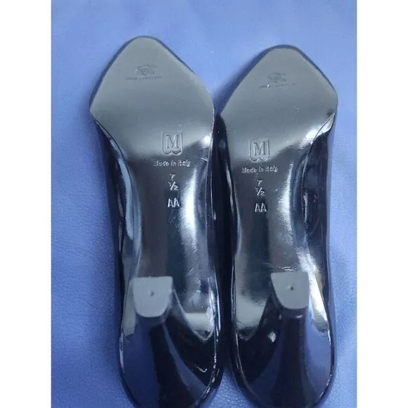 Bruno Magali Women Black &quot;Patent Leather&quot; Made in Italy Pointed Toe Pumps 7.5