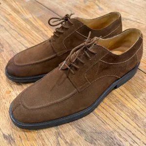 Bruno Magli Marcello Suede Oxfords Leather Gore Tex Shoes Brown Men 11.5 Italy
