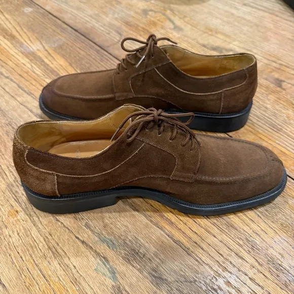 Bruno Magli Marcello Suede Oxfords Leather Gore Tex Shoes Brown Men 11.5 Italy