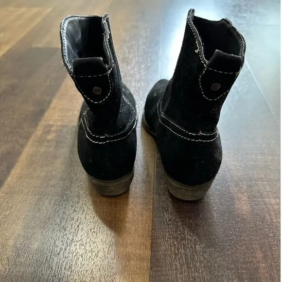 Bucco Black Western Cowgirl Booties Size 6.5