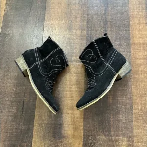 Bucco Black Western Cowgirl Booties Size 6.5