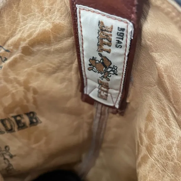BULL RIDER Made in Mexico Vintage Lizard Skin Boots in Rust Brown Size 9 EE