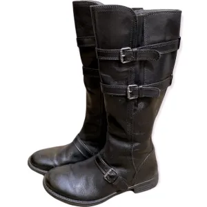 Bussola Trapani Black Leather Riding Boots size 37