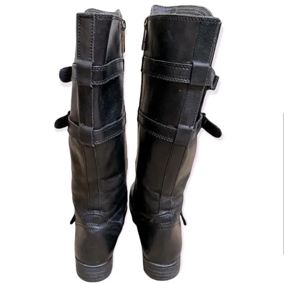 Bussola Trapani Black Leather Riding Boots size 37
