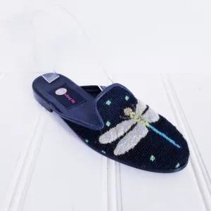 ByPaige Dragonfly Needlepoint Mule Shoes