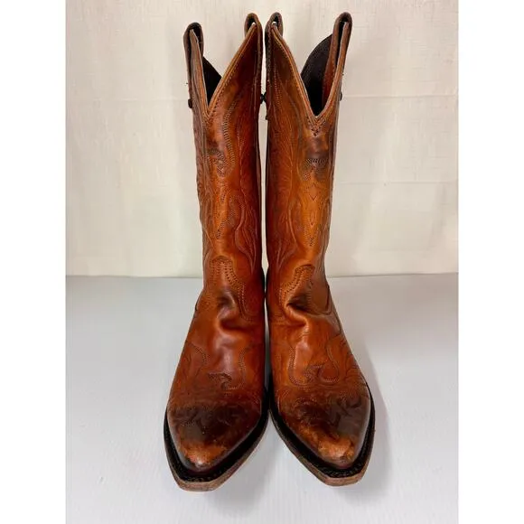 CABORCA Cowboy Boots Women's 8.5 Leather Western Coastal Cowgirl Festival Boho