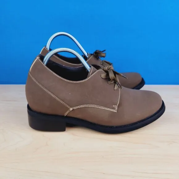 Calden Elevator Mens‎ Size 9 Shoes Brown Height Increasing dress Shoes k291022