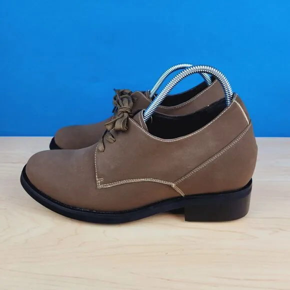 Calden Elevator Mens‎ Size 9 Shoes Brown Height Increasing dress Shoes k291022