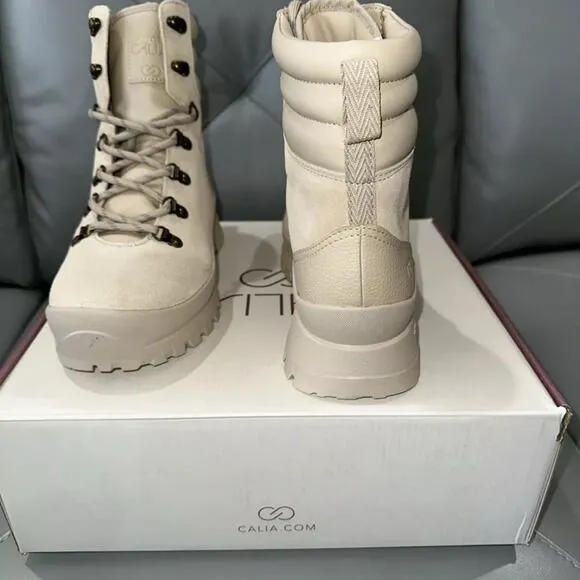 Calia By Carrie Underwood Ella Lace Up Boot Size 8.5 Ivory Street Wear New