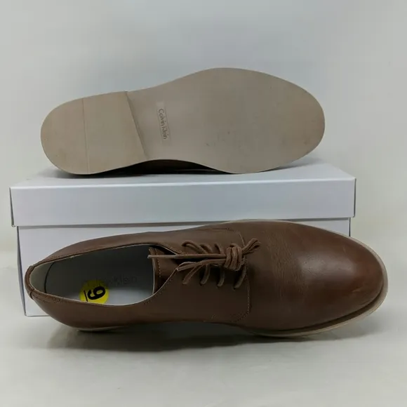 Calvin Klein Faustino Washed Leather Oxfords